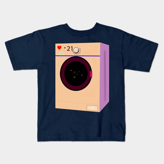 Washing Machine Kids T-Shirt by momomoma